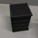 Juvale 4-Layer Rotating Jewelry Organizer - Velvet-Lined Ring Box & Necklace Holder - Earring Organizer & Bracelet Holder - Portable Travel Jewelry Box - Black, 4 x 4 x 5.25 in