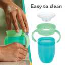 Nuby Wonder Cup - Spill-Proof Toddler Sippy Cups - (3 Pack) 5 oz - Sip from All Sides - Leak Resistant - Spoutless Transition Cup - Aqua/Purple/Pink