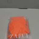 ZAFUL Women's Tie Back Padded High Cut Bralette Bikini Set Two Piece Swimsuit (1-pumpkin Orange, Small)