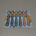 Pimoys 6-Pack Stainless Steel Toddler Spoons Baby & Kids Utensils for Self-Feeding Plastic Handle Dishwasher Safe