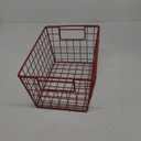 Wire Basket, Decor Crafts Kitchen Organizing.for Closets,Cabinets,Pantries,Office 12x8 Inch, Red