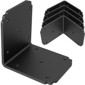 6x6x5 Pergola Brackets,Heavy Duty L Bracket for Wood, (4pcs) Corner Brackets for Deck/Shelf/Fence