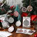 2 x 24 Sets Christmas Employee Appreciation Gifts Bulk Scented Christmas Hanging Ornaments with Card Bag Inspirational Thank You Gifts Bulk for Coworkers Staff Xmas Tree (Thank You)