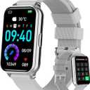 Fitness Tracker Smart Watch Make/Answer Calls for Women Men with Heart Rate Blood Oxygen Sleep Monitor Sports Modes Step Calorie Counter IP68 Waterproof for Android Phones and iPhone (Gray)