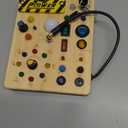 LED Busy Board for Toddlers - Montessori Sensory Toy with 10 Switches & 19 Lights, Wooden Activity Board for Fine Motor Skills, Ideal Educational Birthday Travel Toy Gift for 1 2 3 Year Old Boys Girls