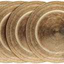 Charge It by Jay Dazzie Electroplated Charger Plate 13 Decorative Melamine Service Plate for Home, Professional Dining, Perfect for Upscale Events, Dinner Parties, Weddings, Catering, Set of 4, Gold