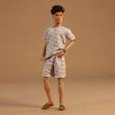 8 x Barbie Basics Model Collector Ken Fashion Doll 10 with Brunette Hair in Shirt & Shorts with Matching Print, Universal-fit Fashions & Posable Body
