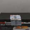 Mueller UltraToast Full Stainless Steel Toaster 4 Slice, Long Extra-Wide Slots for Bagels and Waffles, 6 Browning Levels, LED Display, Cancel/Defrost/Reheat Functions & Removable Tray, Kitchen Gadgets