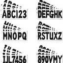 4 Sets of 3" Marine Boat Black Sticker Decals A-Z Letters & 0-9 Numbers for Yachts & Personal Watercraft Waterproof Anti-Scratch