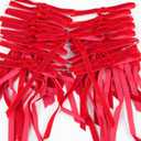 Red Velvet Ribbon Christmas Bow 5 x 7 Inches Premade Red Bows for Christmas Tree Hanging Decorations Gift Wrapping Wreaths Crafts Outdoor Indoor Home Decor Wedding, Pack of 24