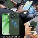 Magnetic Shockproof for iPhone 17 Pro Case,Upgraded[Camera Protection][Compatible with Magsafe][Non-Slip][Mil-Grade Protection] Slim Translucent Matte Phone Case for iPhone 17 Pro,Forest Green