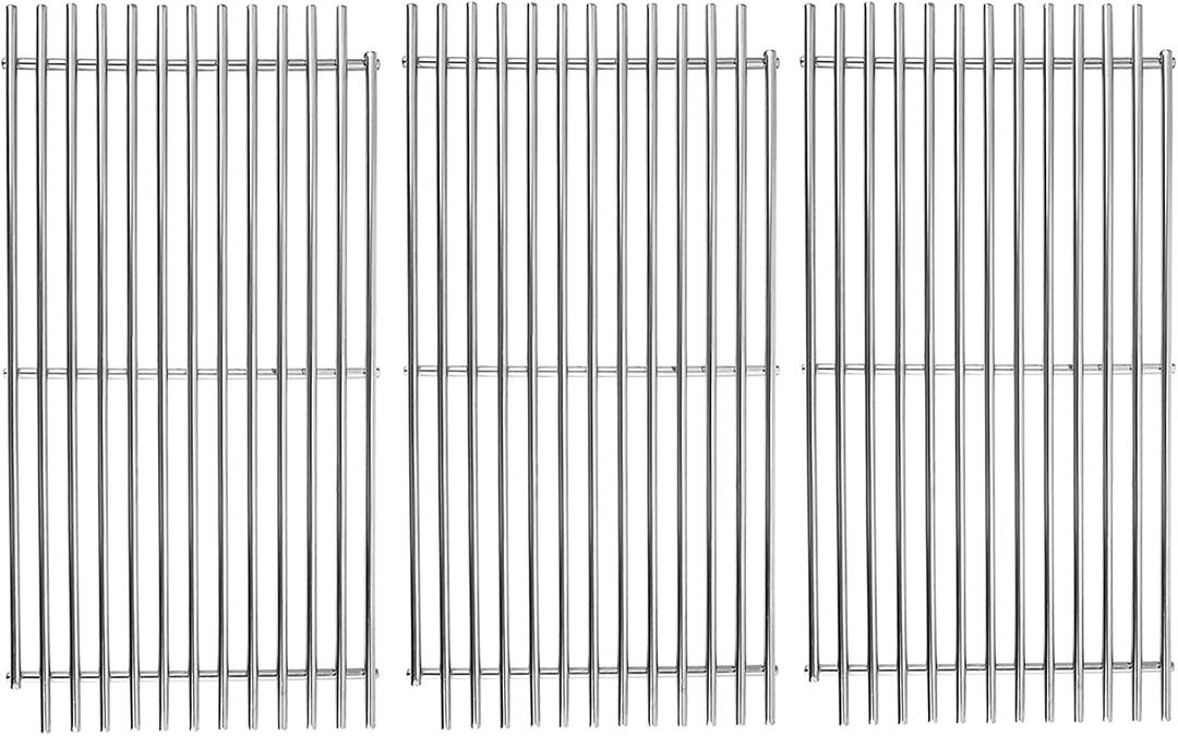 3-Pack 8MM Solid Stainless Steel Cooking Grates Replacement Parts for DCS Gas Grill Model 24 36 48 Series, 36DBQAR, 36EBQAR, 36DBQ, 48DBQAR, 48DBQR, 48DBQ, BGB48-BQRN and MoreNon-Stick