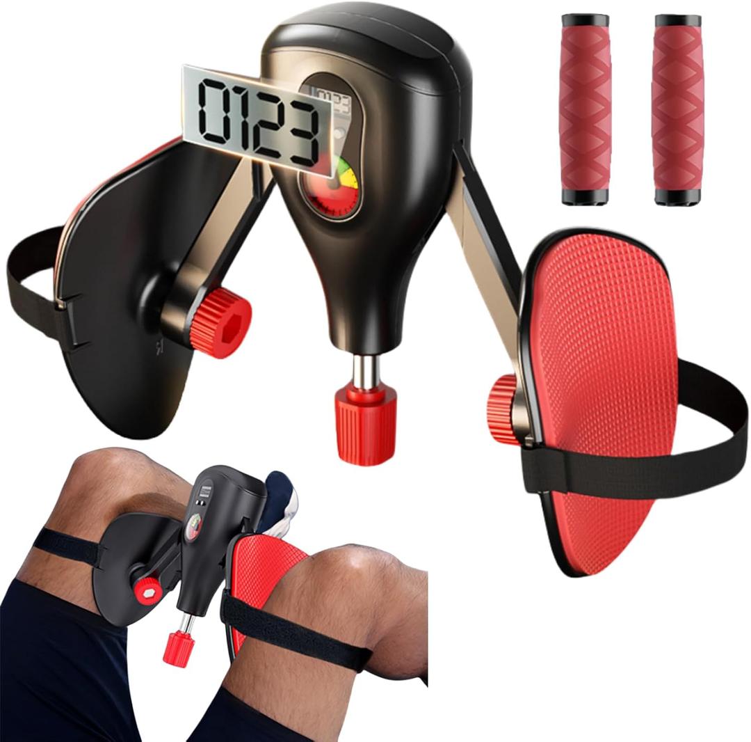 Kegel Exercise Pelvic Floor Exercise Devices 0-77 lbs, Thigh Trainer with Replaceable Handle Fit Pelvic and Thigh , Inner Thigh Exerciser Kegel Exerciser Pelvic Floor Muscle for Women Men (Black)