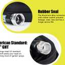 Garden Hose 50FT x 5/8 Flexible Lightweight Garden Flat Water Pipe with 3/4Solid Fittings for Watering Flowers/Lawns Car Wash Pet Washing