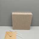 Bumusty Large Cork Board Alternative-36 x 24" Felt Bulletin Board Tiles, with 30 Pushpins, 40 Adhesive Tabs, Fine-Stripe 6-Pack, Cork Boards for Office Push Pin Board Felt Board-Taupe