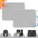 Heat Resistant Mats for Countertop - Firproof 16x20 in Heat Resistant Mats for Air Fryer - Kitchen Countertop Protector for Air Fryer, Coffee Maker, Stand Mixer, Toaster, Oven 2PCS - Grey (Gray)