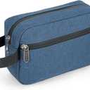 2 x XQXA Toiletry Bag for Men, Hanging Dopp Kit Water Resistant Travel makeup Bag for women, Mens Travel Bag Shaving Bag for Toiletries Accessories (Navy Blue)
