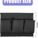 Mandark Car Window Armrest Storage Box, Leather Vehicle Side Door Organizer with Multiple Pockets, Comfortable Automotive Arm Elbow Rest Pad Bag Accessories, Universal for Most Cars (Black)