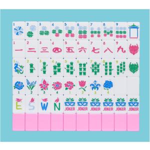 American Mahjong Tile Set(Pink) with Carrying Bag and Accessories, 160 Acrylic Engraved Mahjong Tiles