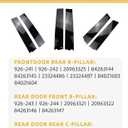 Flecto Window Trim B&C Pillar Trim Molding Kit Compatible with 2015-2018 Chevy Tahoe GMC Yukon Cadillac Escalade Replace 926-241 926-242 926-243 926-244 926-245 926-246 Door Outer Pillar Trim (6PCS)