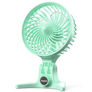 AaoLin USB Desk Fan, Small Fans with CVT Variable Speeds, Strong Cooling Airflow, Quiet Portable, Desktop Mini Personal Table Fan for Room, Home, Office, Bedroom, Green