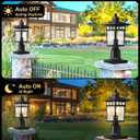 Dusk to Dawn Outdoor Post Lights,Black Waterproof Lamp Post Light Fixture, Aluminum Lamp Posts Outdoor Lighting Pole Lantern for Outside Yard Patio Pathway Garden Deck, Hard Wired,1-Pack