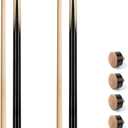 LOTKEY Pool Cue Stick, 58" Pool Sticks Set of 2, Billiard Sticks with 13mm Leather Tips for Beginners Youth Adults 14 15 19 20 21oz House Bar, 2-Piece Design, 58in 20oz set of 2