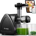 Juicer Machine, Aobosi Slow Masticating Juicers, Cold Press Juicer Machines with Reverse Function, Quiet Motor, High Juice Yield with Juice Jug & Brush for Cleaning (Matte Black)