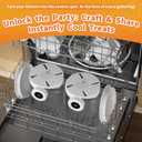 For Ninja Swirl Creami Pints - 2 Pack Compatible with NC700 NC701 Series 13-in-1 Ice Cream & Soft Serve Maker 16 OZ Creami Swirl Replacement Pints BPA-Free | Dishwasher Safe(Grey Lid)