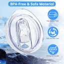 2 Pcs Replacement Lid Compatible with Stanley 24oz Classic Beer Stein, Clear Replacement Spill Proof Cup Lids with Sealing Silicone Ring, BPA-Free, Dishwasher Safe for Drinking Cup Cover