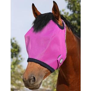 Harrison Howard All Round Mesh Horse Fly Mask UV Protective with Fleece Padded Edging Purple M