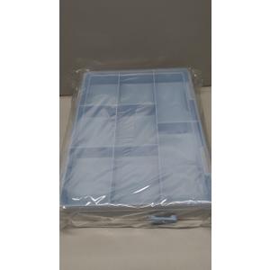 Douorgan Toy Storage Organizer for Lego Stackable Organizer Bins Portable Organizer Containers Storage Box Plastic Case for Bead Bracelet Making DIY Jewelry Nail Charms (Blue)