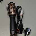 Small Dual Voltage Hair Dryer Brush (110-220V), Compact Light-Weight European Travel Blow Dryer Brush for Volume, Smoothness & Curls On The Go, One Step Travel Hair Tools, Incl. Pouch & EU Plug