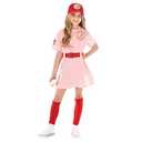 Morph - Pink Baseball Costume For Kids, Baseball Player Costume, Softball Halloween Costumes For Girls, Movie Character Halloween Costumes For Girls And Toddler, 7-9 Years