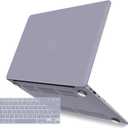 IBENZER Compatible with Old Version MacBook Air 13 Inch Case (2010-2017 Release). Models: A1466 / A1369, Plastic Hard Shell Case with Keyboard Cover for Mac Air 13, Lavender Grey, A13LVGY+1