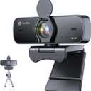 4K Webcam for PC with Fast Autofocus and Sony Sensor, Dual Noise-Reduction Microphones, Auto Light Correction, 4K 30FPS UHD, 77 FOV USB Webcam with Tripod for Zoom, Teams, Mac and Streaming