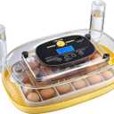 VEVOR 24 Egg Incubator, Automatic Egg Turner with LED Candler, Temperature & Humidity Control, 360 View Clear Window, Auto Water Refill, Poultry Eggs Incubators for Hatching Chicks Ducks Goose Quail