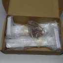 6 Pack - 8 inch White Hidden L Shelf Bracket (1/5 Inch Thicked) Iron Floating Shelf Brackets Rustic Industrial Metal Brackets for Shelf Support