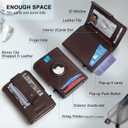 miyozi Airtag Wallet for Men,with Money Clip 10 Cards Metal Case Smart Slim Pop Up Credit Card Holder Flip with Magnetic Closure RFID Blocking wallet with Gift Box