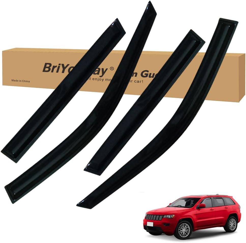 Vent Shades Rain Guards for Jeep Grand Cherokee 2011 2012 2013 2014 2015 2016 2017 2018 2019 2020 2021 Accessories, for Jeep Grand Cherokee Window Deflectors Window Visors