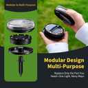 Glass Solar Ground Lights with Crystal Style, Modular-Design Waterproof In-Ground Light for Patio Pathway Lawn Yard Deck Walkway, Decorative Disk Lighting for Garden Bed, Warm White (4 Pack)