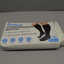 4 Pairs Plus Size Compression Socks for Women Men Wide Calf, Large Knee High Support Stockings for Circulation, Prevent Swelling, All Day Comfort, for Pregnant Nurse Exercise Travel, 20-30 mmHg, Size 4XL