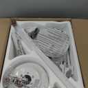 Ohniyou Ceiling Fans with Lights, 52'' Low Profile Ceiling Fan with Light and Remote/APP Control, Modern Flush Mount Ceiling Fan for Indoor Bedroom Living Room, Dimmable, Qiuet DC Motor, White