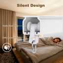 Aluminum Heavy Duty Ceiling Curtain Track, Room Divider Rail System with Silent Rollers, 1.3FT to 12.1FT Adjustable Length for Living Room Bedroom RV Shower, White