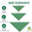 St. Patrick's Day Dog Bandana - 2 Pack Triangle Shamrock Dog Bandanas, Reversible Lucky Pet Scarf for Boys & Girls, Premium Durable Fabric, Holiday Bandana for Large & Extra Large Dogs (X-Large)