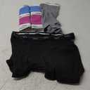 Hanes Women's Mid-Thigh Boxer Brief Pack, Stretch Cotton Underwear, 4-Pack, Large