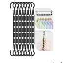 Space Saving Hangers, 8-Pack Reinforced Collapsible Hangers with 360° Swivel Hook, Hanger Hooks Space Saver for Closet Organizers and Storage, Dorm Room Essentials, Fully Assembled, Black