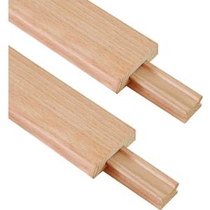 Wax Coated 14.2 Inches Wood Drawer Slide 2PCS, Classic Traditional Wood Center Guide Track