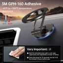 Syncwire Fits MagSafe Car Mount for Car Dash&Tesla Screen[All-Metal] Magnetic Phone Holder, [Flexible Three-axis]360 Rotation Car Mount Strong Magnets Car Phone Holder for iPhone 17 16 15 14 Pro Max, Black