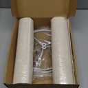 Tall Lamp Shades Set of 2, 10" Top X 10" Bottom X 13" High Large Drum Lampshades for Table Lamps Floor Lamp, Beige Line Fabric Lamp Shades, Easy Assembly Replacement Lampshades